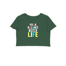 Load image into Gallery viewer, Yoga balance your life - Women&#39;s Crop Top
