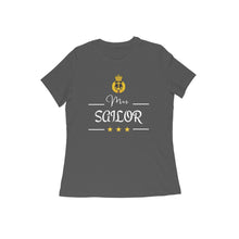 Load image into Gallery viewer, Mrs Sailor (crown) - Women&#39;s Half Sleeve Round Neck T-Shirt
