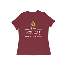 Load image into Gallery viewer, Mrs Sailor (crown) - Women&#39;s Half Sleeve Round Neck T-Shirt
