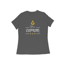 Load image into Gallery viewer, Mrs Captain (crown) - Women&#39;s Half Sleeve Round Neck T-Shirt
