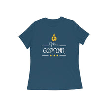 Load image into Gallery viewer, Mrs Captain (crown) - Women&#39;s Half Sleeve Round Neck T-Shirt
