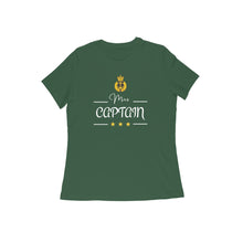 Load image into Gallery viewer, Mrs Captain (crown) - Women&#39;s Half Sleeve Round Neck T-Shirt
