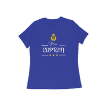 Load image into Gallery viewer, Mrs Captain (crown) - Women&#39;s Half Sleeve Round Neck T-Shirt
