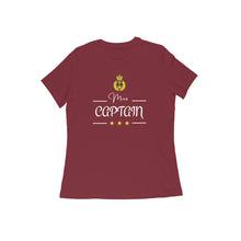 Load image into Gallery viewer, Mrs Captain (crown) - Women&#39;s Half Sleeve Round Neck T-Shirt
