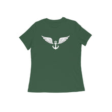 Load image into Gallery viewer, Winged Anchor - Women&#39;s Half Sleeve Round Neck T-Shirt
