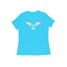 Load image into Gallery viewer, Winged Anchor - Women&#39;s Half Sleeve Round Neck T-Shirt
