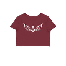 Load image into Gallery viewer, Anchor with wings - Women&#39;s Crop Top
