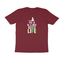 Load image into Gallery viewer, Yoga balance yr life - Men&#39;s Half sleeve round neck T-shirt
