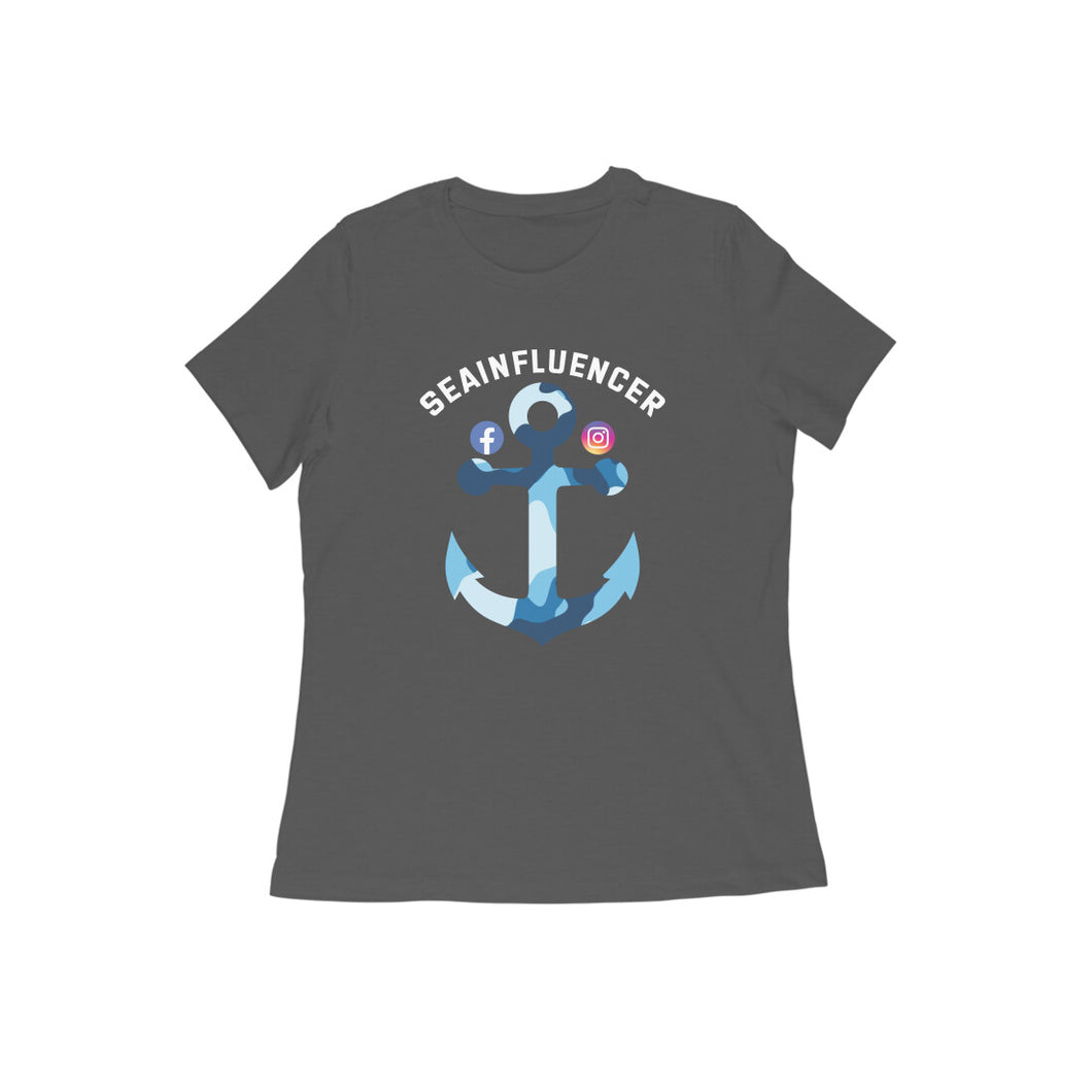 Sea Influencer - Women's Half Sleeve Round Neck T-shirt