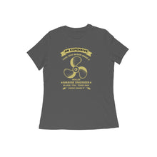 Load image into Gallery viewer, Hardwork Makes Skilled Marine Engineer - Women&#39;s Half Sleeve Round Neck Tshirt
