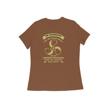 Load image into Gallery viewer, Hardwork Makes Skilled Marine Engineer - Women&#39;s Half Sleeve Round Neck Tshirt
