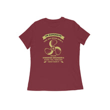 Load image into Gallery viewer, Hardwork Makes Skilled Marine Engineer - Women&#39;s Half Sleeve Round Neck Tshirt
