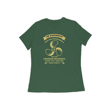 Load image into Gallery viewer, Hardwork Makes Skilled Marine Engineer - Women&#39;s Half Sleeve Round Neck Tshirt
