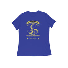 Load image into Gallery viewer, Hardwork Makes Skilled Marine Engineer - Women&#39;s Half Sleeve Round Neck Tshirt
