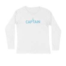 Load image into Gallery viewer, Captain (Waviform Typo) - Men&#39;s Full Sleeve Round Neck T-shirt
