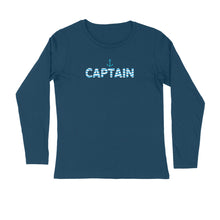 Load image into Gallery viewer, Captain (Waviform Typo) - Men&#39;s Full Sleeve Round Neck T-shirt

