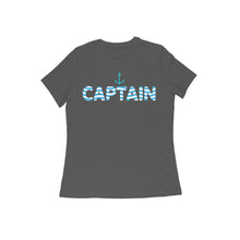 Load image into Gallery viewer, Captain (Waviform Typo) - Women&#39;s Half Sleeve Round Neck T-shirt
