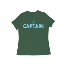 Load image into Gallery viewer, Captain (Waviform Typo) - Women&#39;s Half Sleeve Round Neck T-shirt
