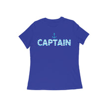 Load image into Gallery viewer, Captain (Waviform Typo) - Women&#39;s Half Sleeve Round Neck T-shirt
