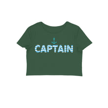 Load image into Gallery viewer, Captain (Waviform Typo) - Crop Top
